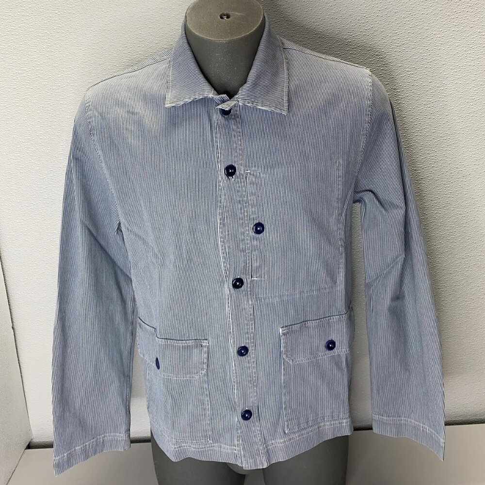 Officine Générale Paris 6 Men’s Gibson Striped Button-Up Shirt  Size S